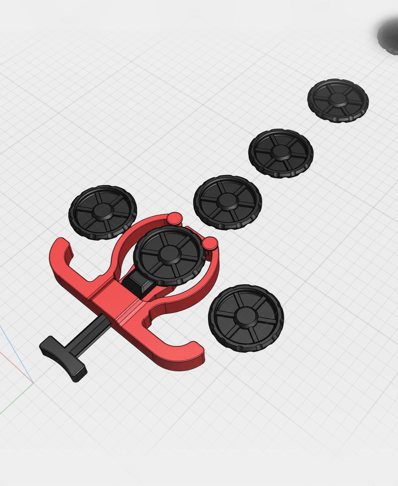 Disc Shooter - Print in Place Design 3d model