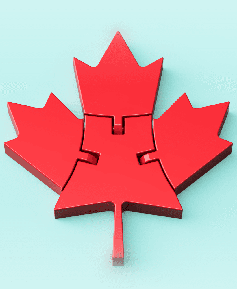 Articulated Canadian Maple Leaf 3d model