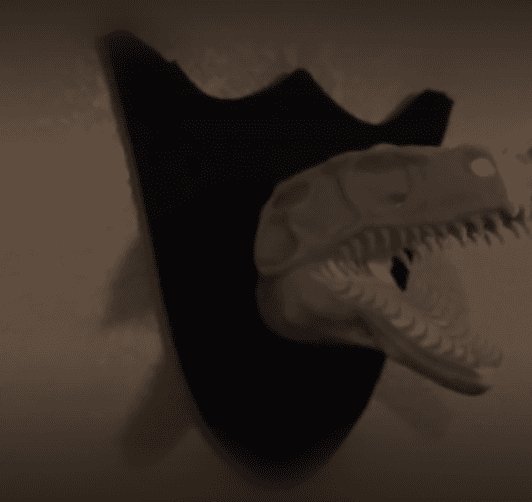 big version Raptor skull wall mount or PC mod 3d model