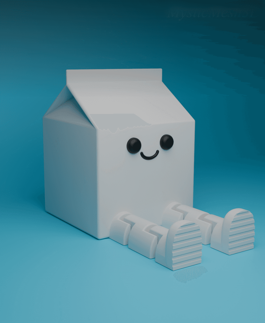 Milk Carton Buddy Articulated 3d model