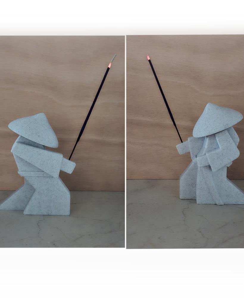 Samurai incense holder. 3d model