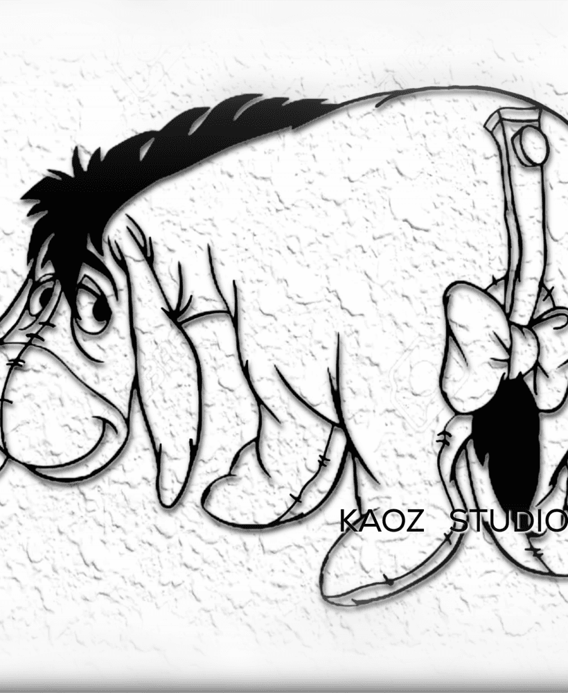 Eeyore wall art Winnie the Pooh Bear wall decor cartoon decoration 3d model