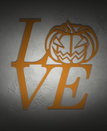 LOVE Halloween Sign! 3d model