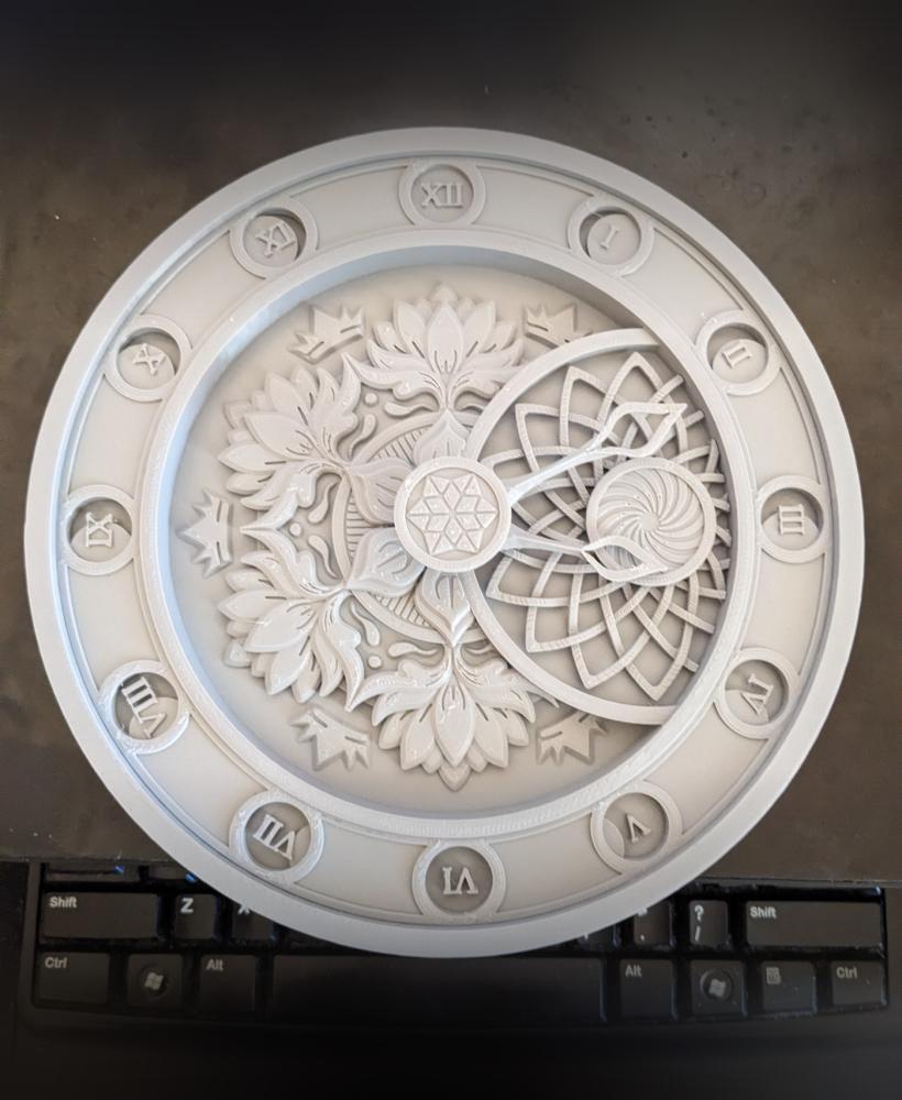 Mandala clock face 3d model