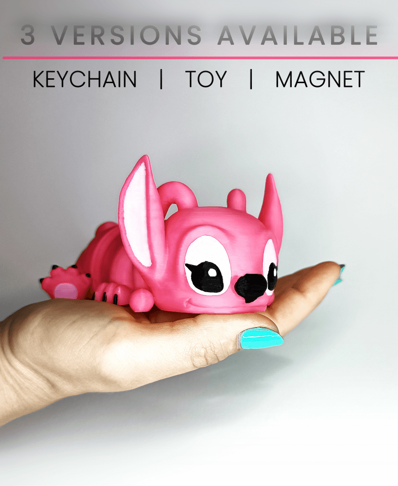 Flexi Angel Toys, Keychain, Magnet (from Lilo & Stitch) 3d model