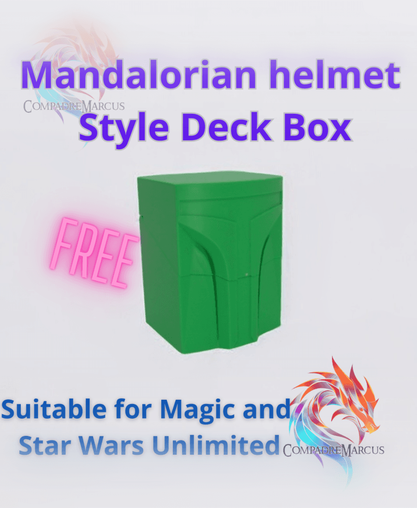 MANDALORIAN HELMET DECK BOX (Magic, Star Wars) / Easy print 3d model