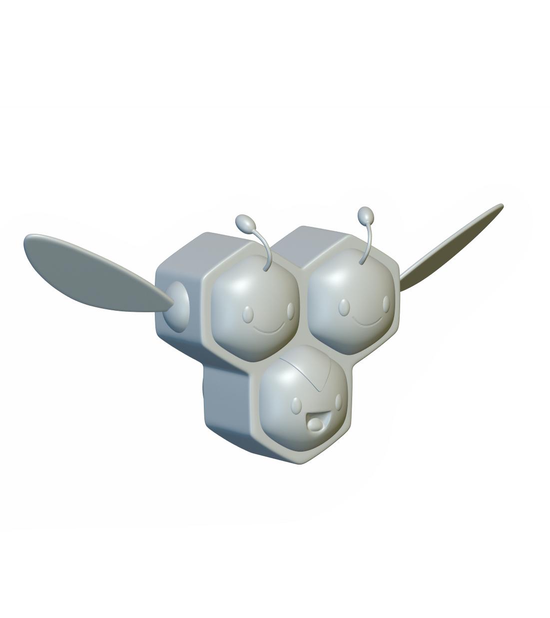 Pokemon Combee #415 - Optimized for 3D Printing 3d model