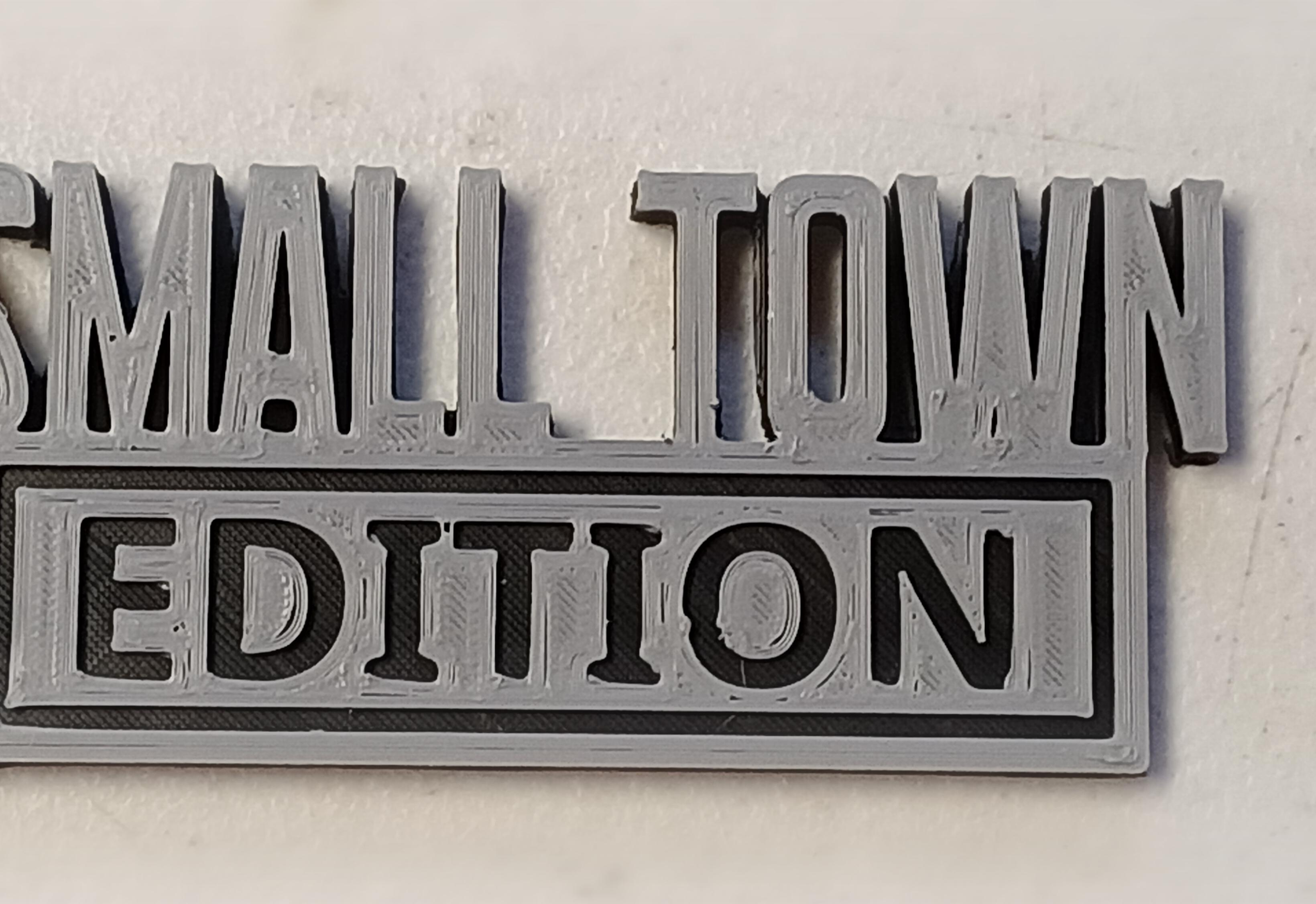 Small Town Edition badge emblem 3d model