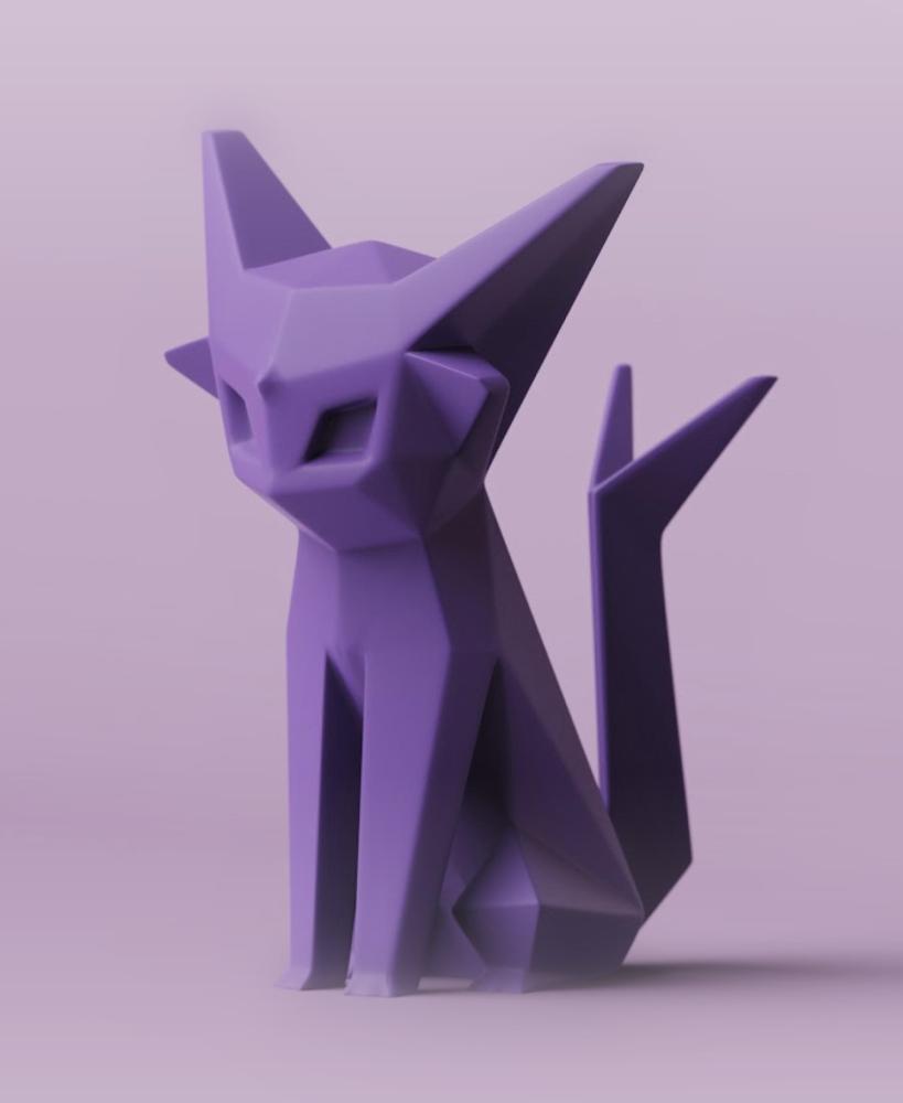 Low-poly Espeon 3d model