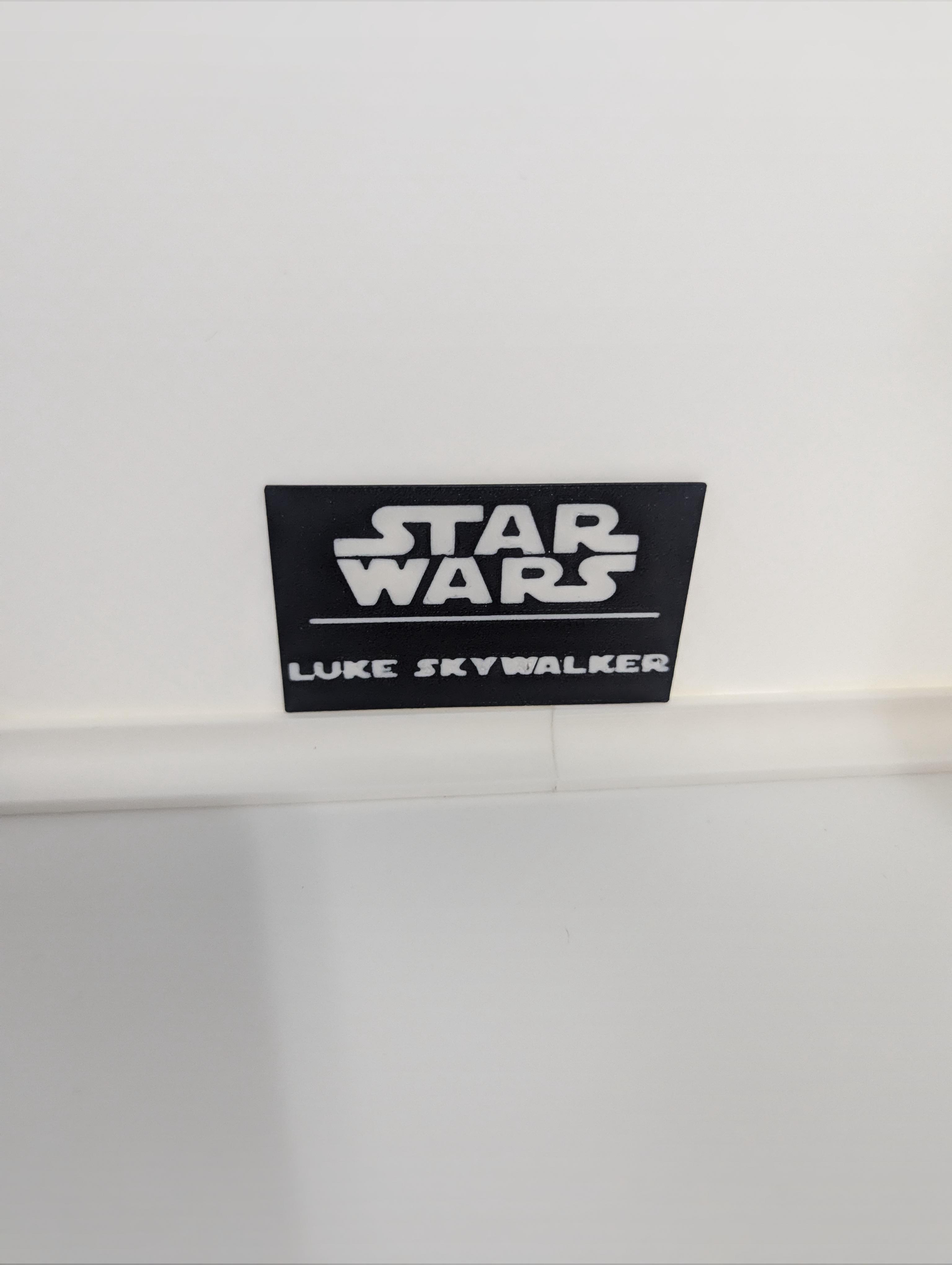 Luke Skywalker Multicolor Nameplates 3d model