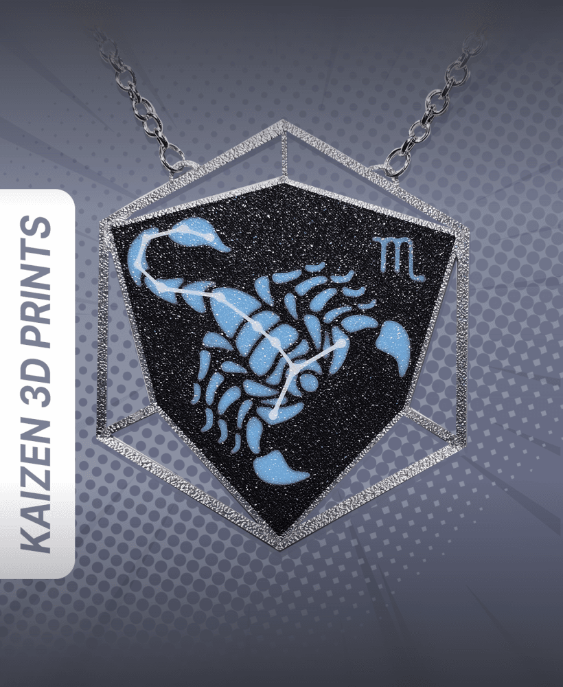 Scorpio Astrology Pendant 3d model