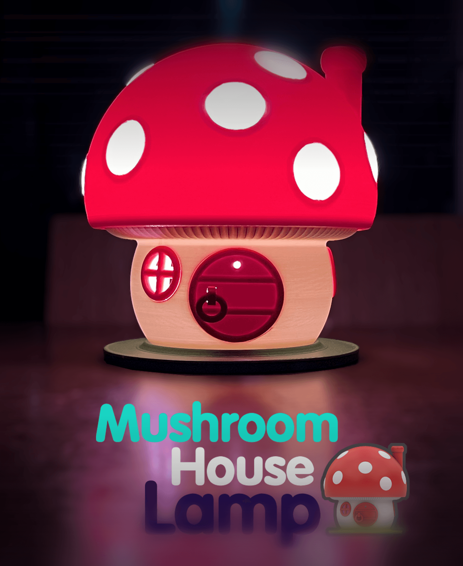 Mushroom House Lamp 3d model