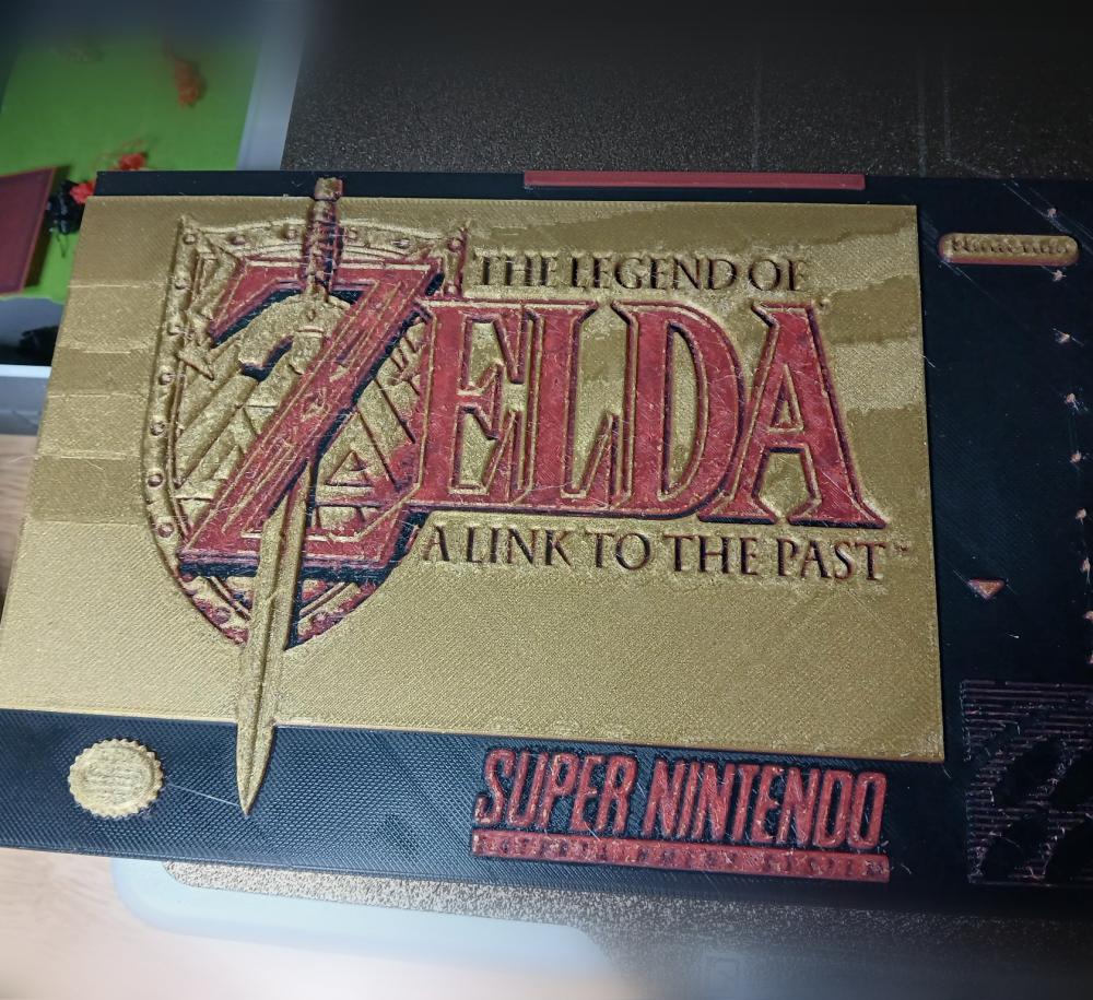 The Legend of Zelda: A Link to the Past (SNES) Cover - HueForge  3d model