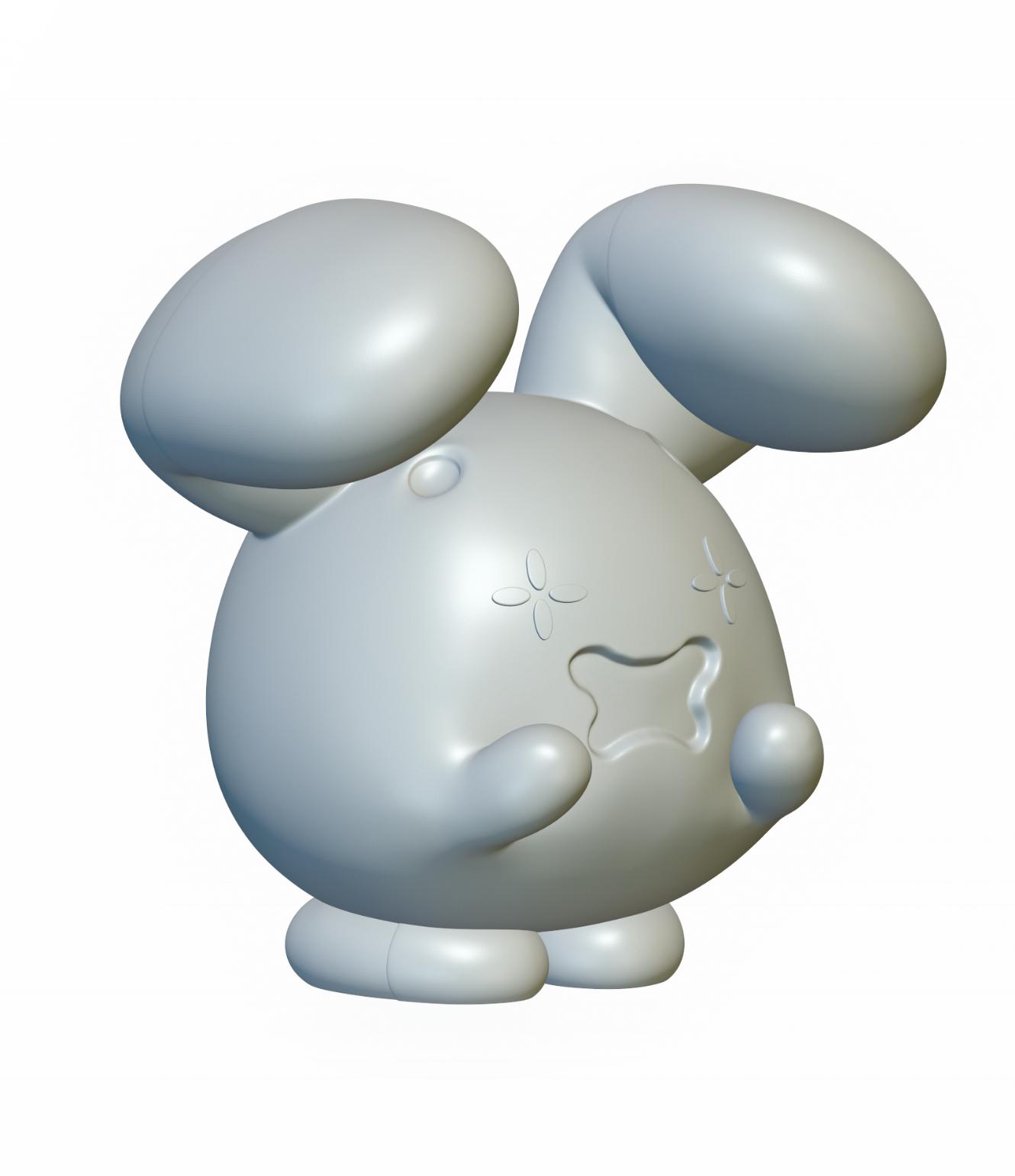 Pokemon Whismur #293 - Optimized for 3D Printing 3d model