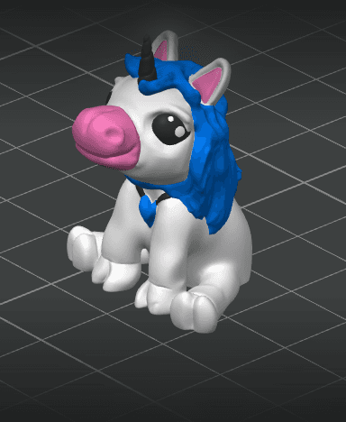 Flexi Unicorn (No Supports) 3d model