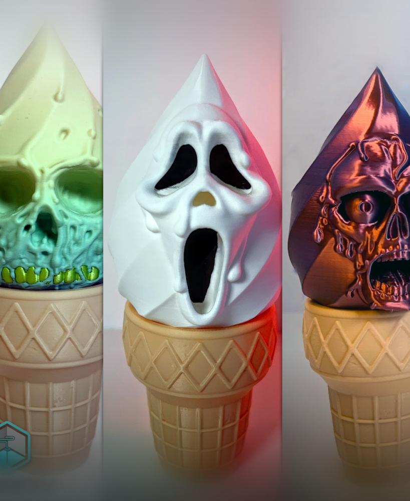 I Scream: Skull, Zombie & Ghostface 3d model