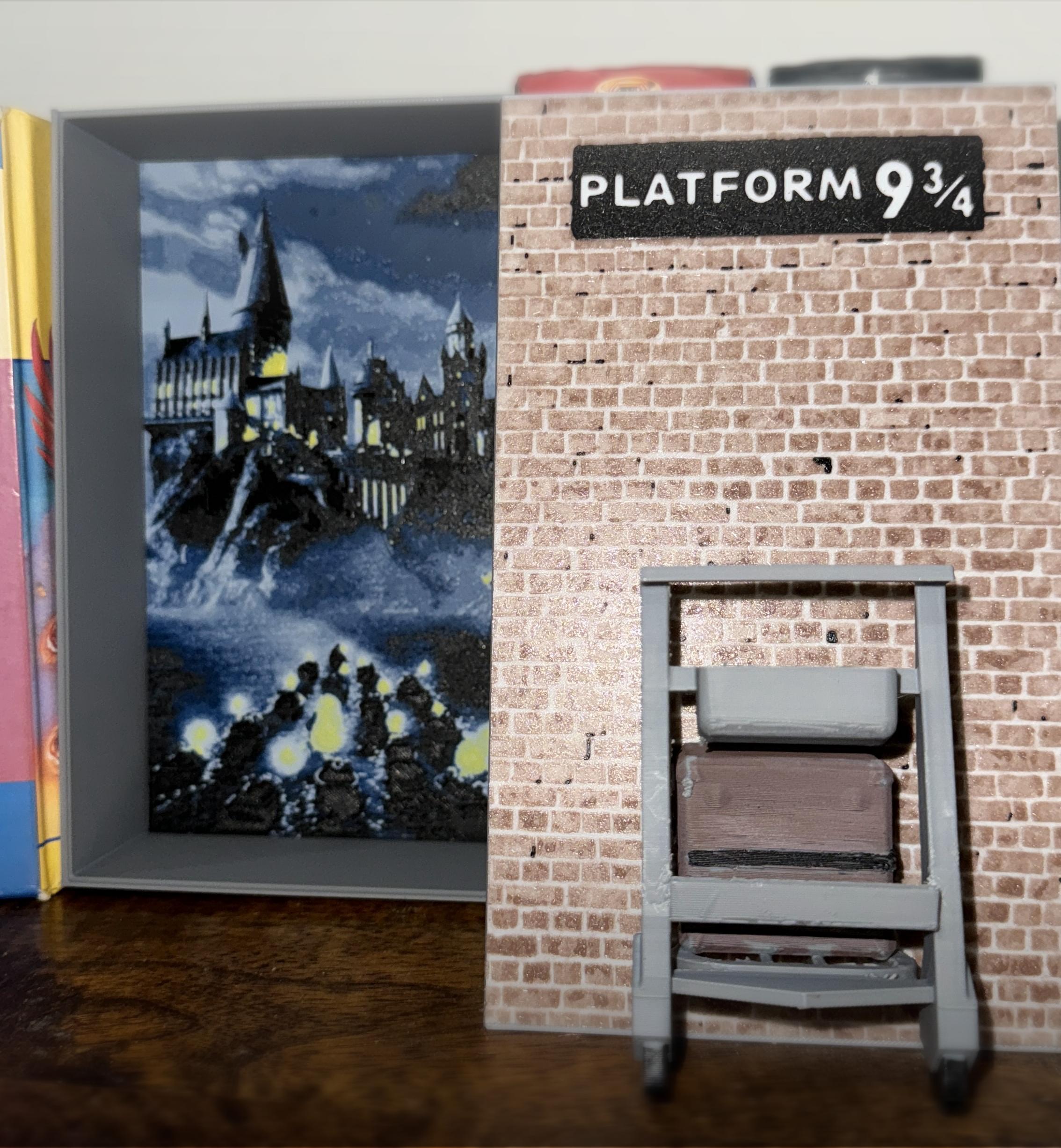 Platform 9 3/4 Book Nook 3d model