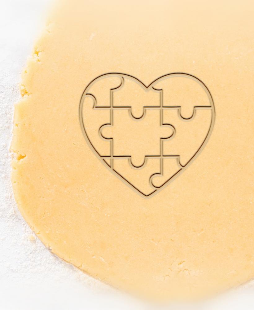 Heart Puzzle Cookie Cutter, Biscuit Cutter 3d model