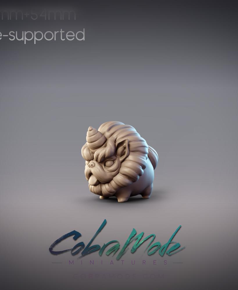 Throwback - Curly Tail Shishi (Pre-supported) 3d model