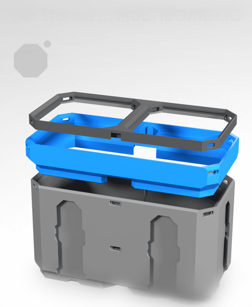 2x1 - Multigrid Panel Lid Rim 3d model