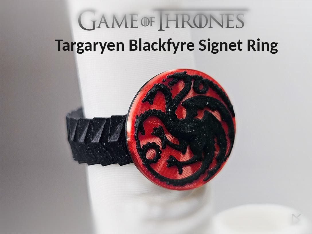 Blackfyre Ring Signet - Game of Thrones 3d model