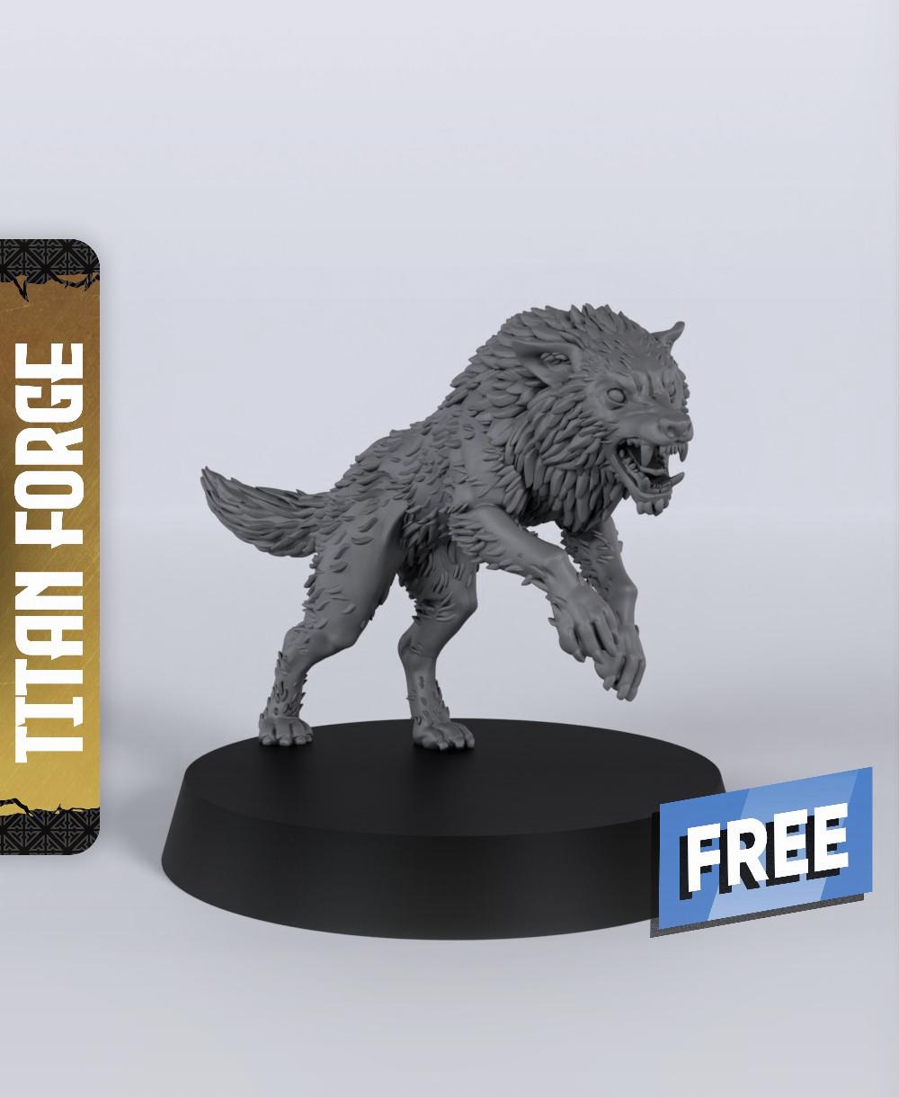 Wolf A - With Free Dragon Warhammer - 5e DnD Inspired for RPG and Wargamers 3d model