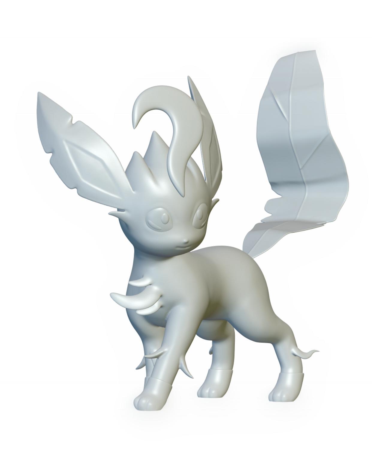 Pokemon Leafeon #470 - Optimized for 3D Printing 3d model