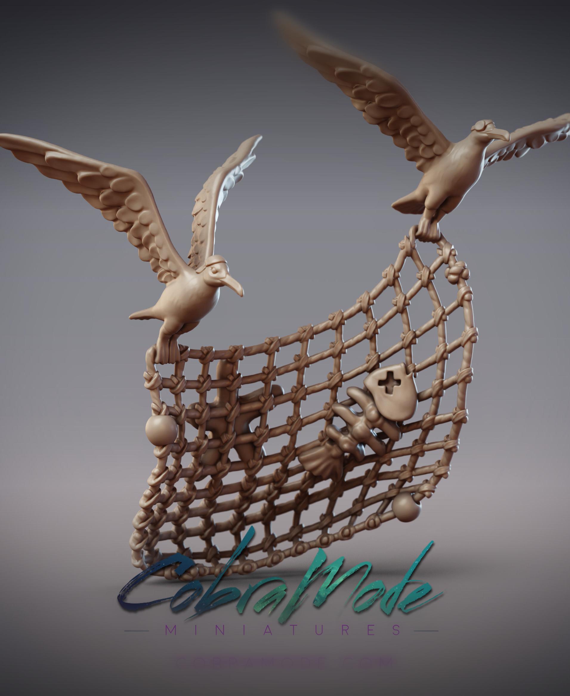 Seagull Pirates - Jonathan and Zu, Seagull Trappers (Pre-supported) 3d model