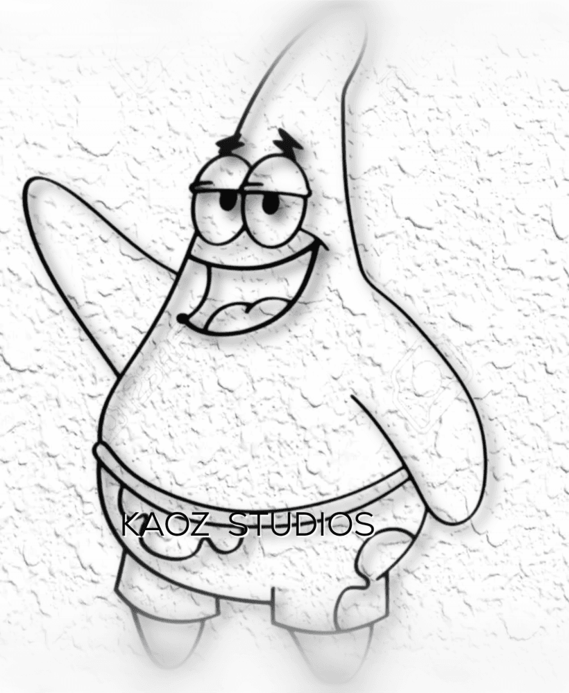 PATRICK STAR wall art Spongebob decor Square Pants fanart 3d model