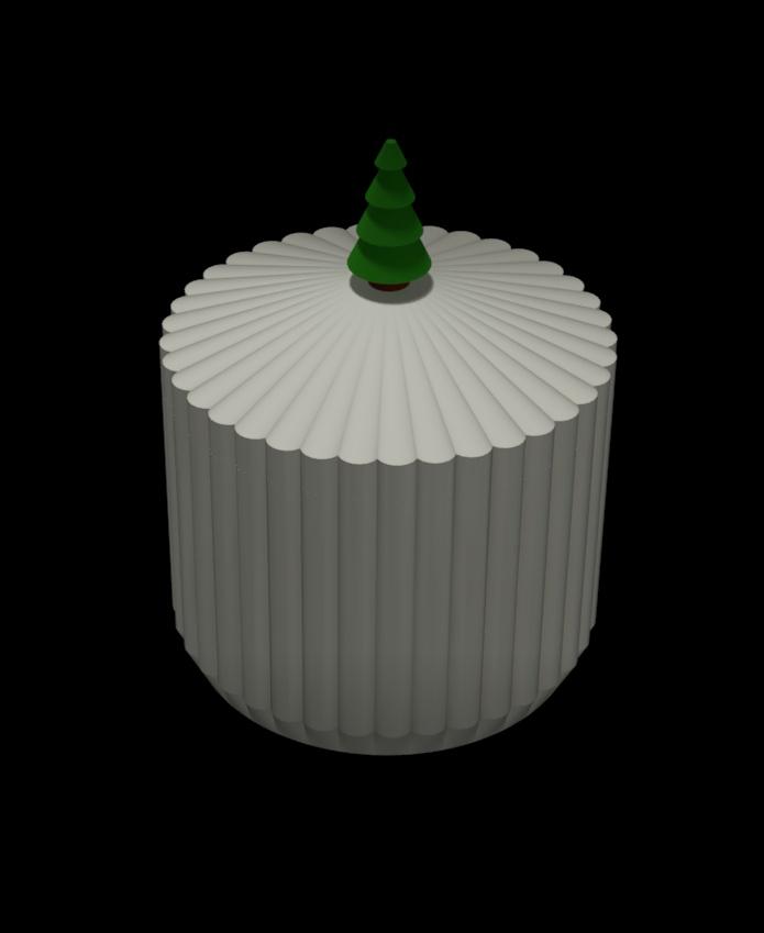 Christmas Tree - Jar Top Handle 3d model