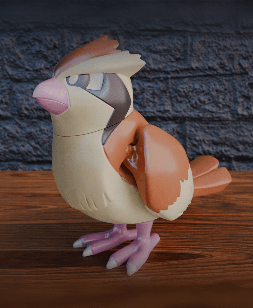 Articulating Pidgey - Pokemon 3d model