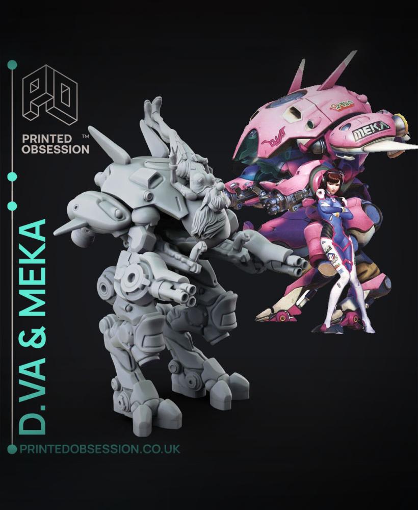 Dva and Meka - Overwatch - Fan Art 3d model