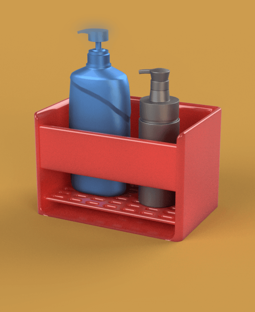 Soap stand with drain (Fully Parametric) 3d model