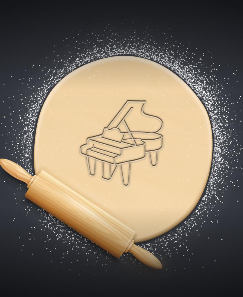 Piano Cookie Cutter, Biscuit Cutter 3d model