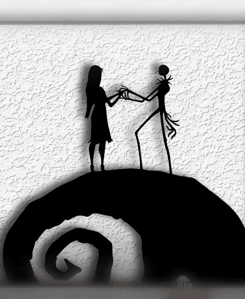 Jack and Sally wall art The Nightmare Before Christmas wall decor 3d model