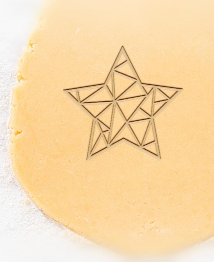 Geometric Star Cookie Cutter, Biscuit Cutter 3d model