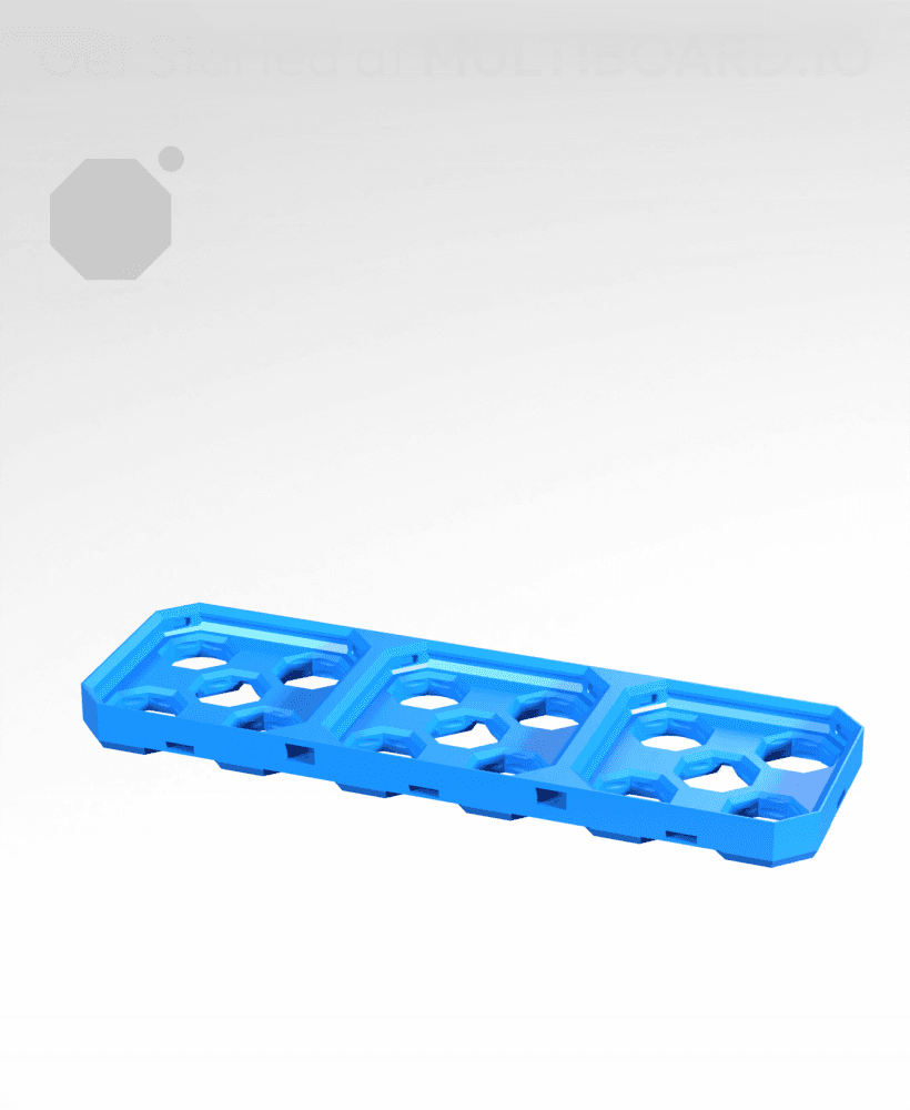 3x1 - Multibin Base Plate 3d model