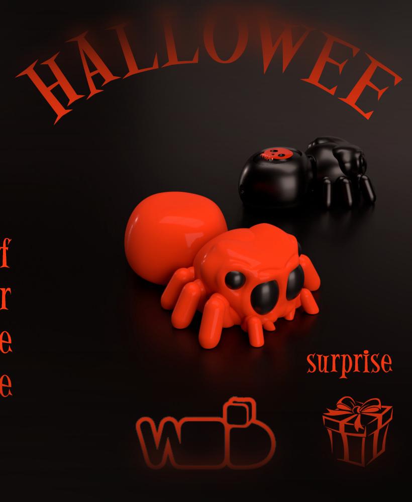 flexy spider halloween 3d model