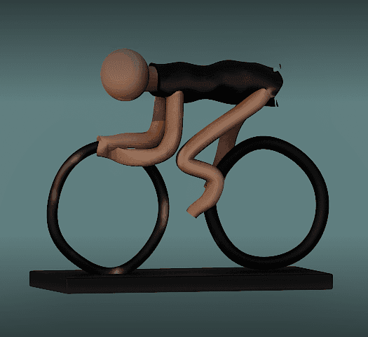 Cyclist sculpture 3d model