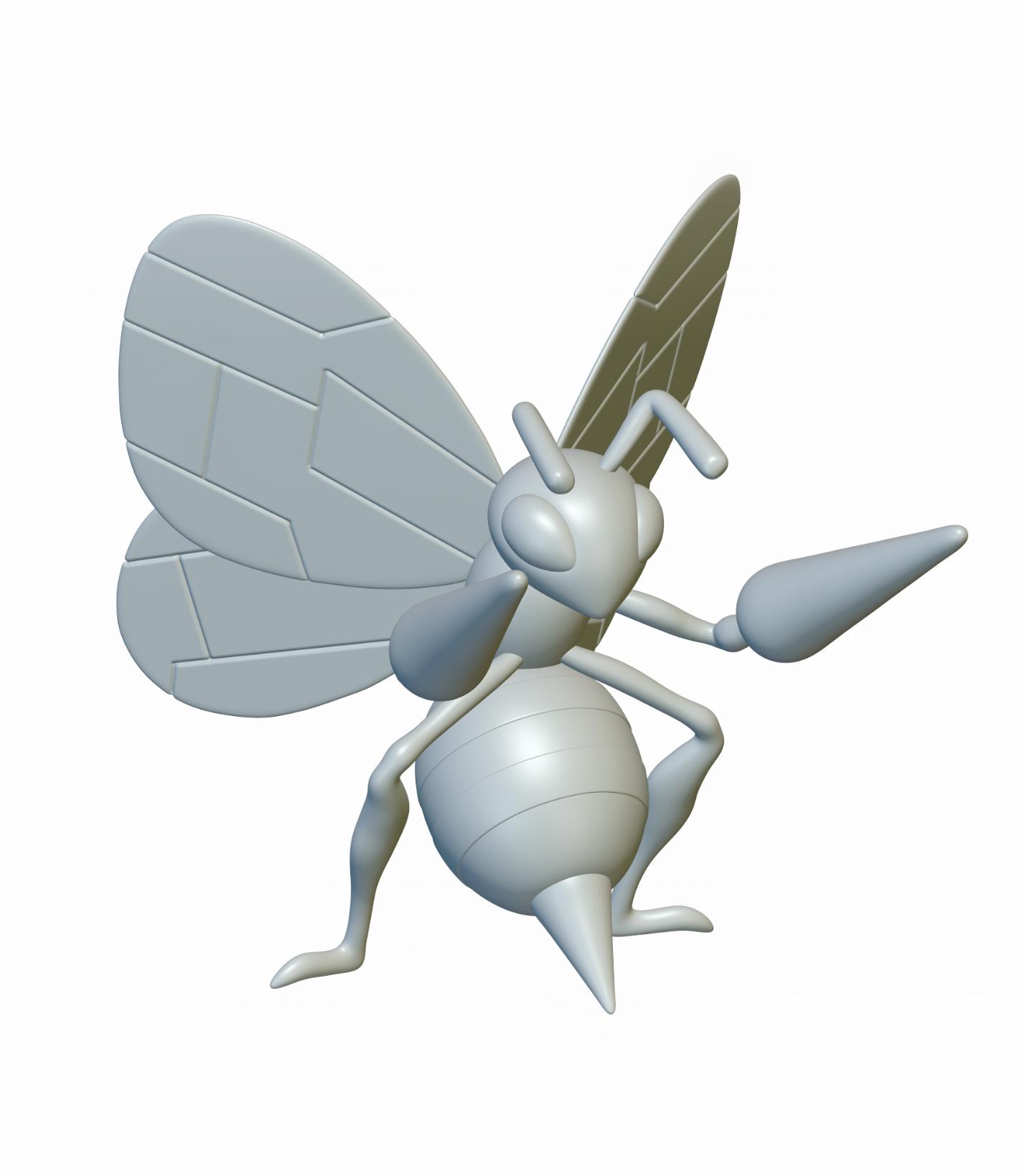 Pokemon Beedrill #15 - Optimized for 3D Printing 3d model