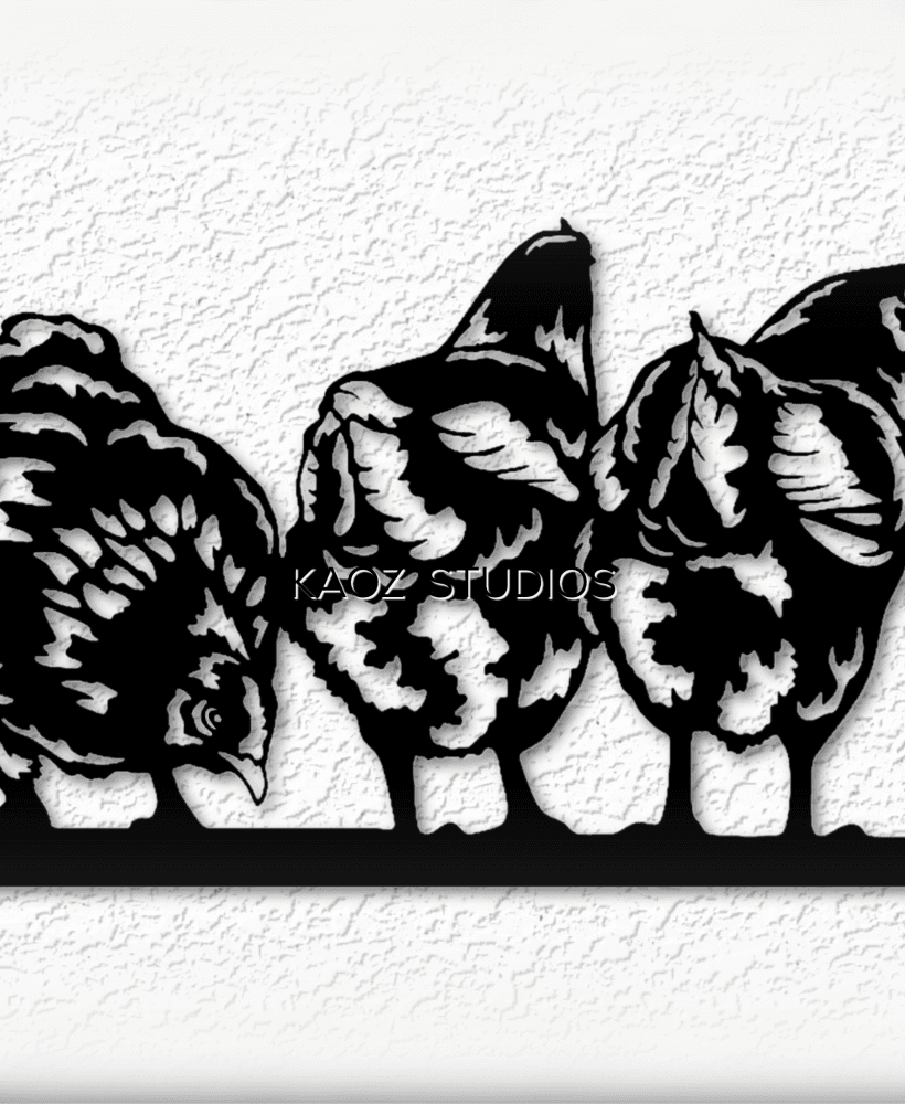 Chicken wall art hen wall decor farmhouse decoration 3d model