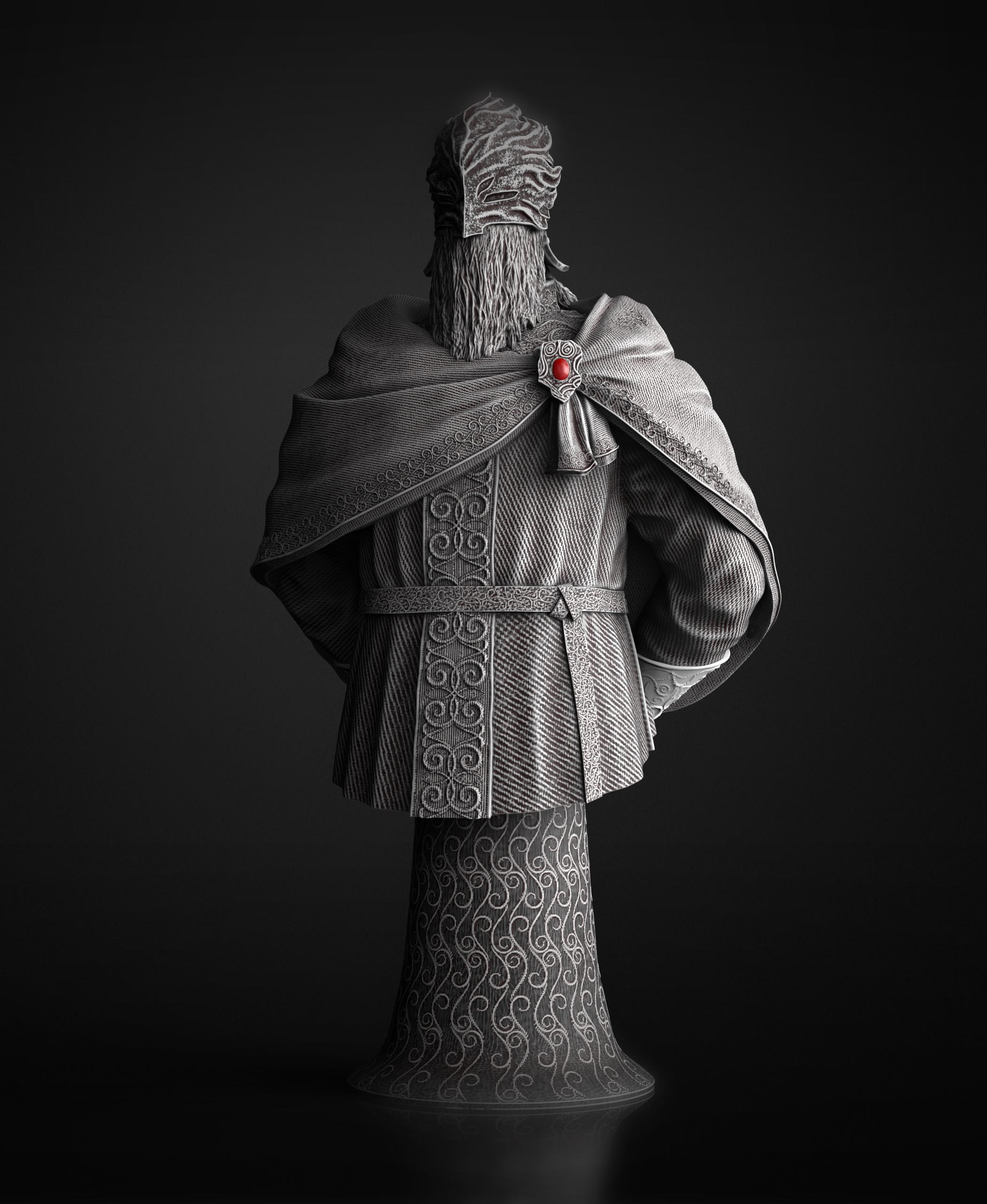 Sir Ansbach bust - Elden Ring (Pre-Supported) 3d model