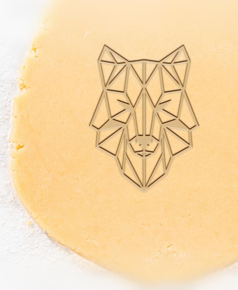 Geometric Wolf Cookie Cutter, Biscuit Cutter 3d model