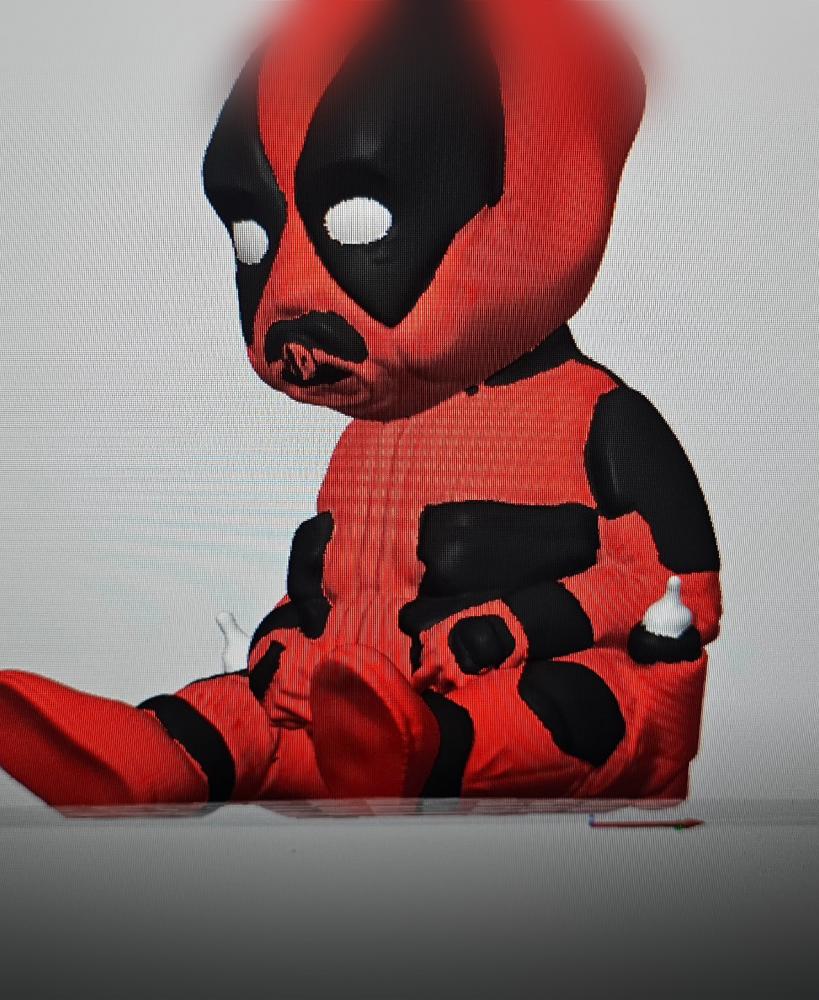 Baby Deadpool 3D Print File | Marvel Superhero Collectible (SUPPORTLESS) 3d model