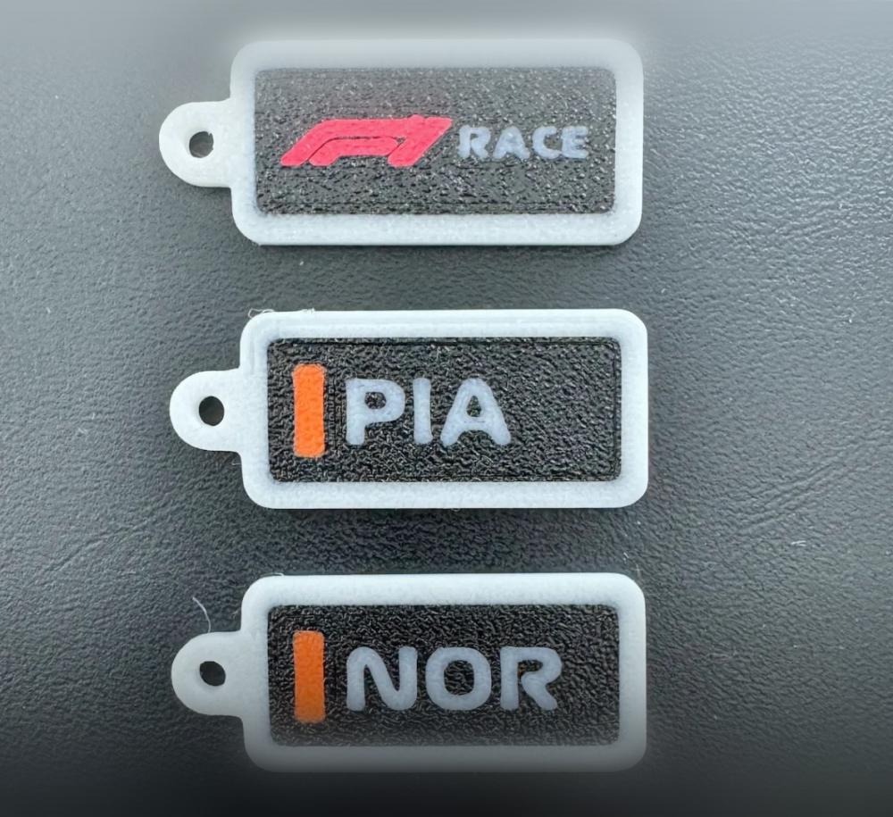 F1 Drivers Name TAG 3d model