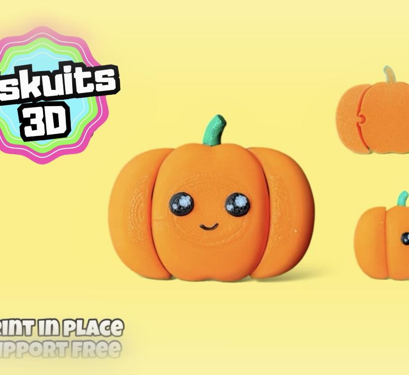 Flexi Kawaii Pumpkin.3mf 3d model