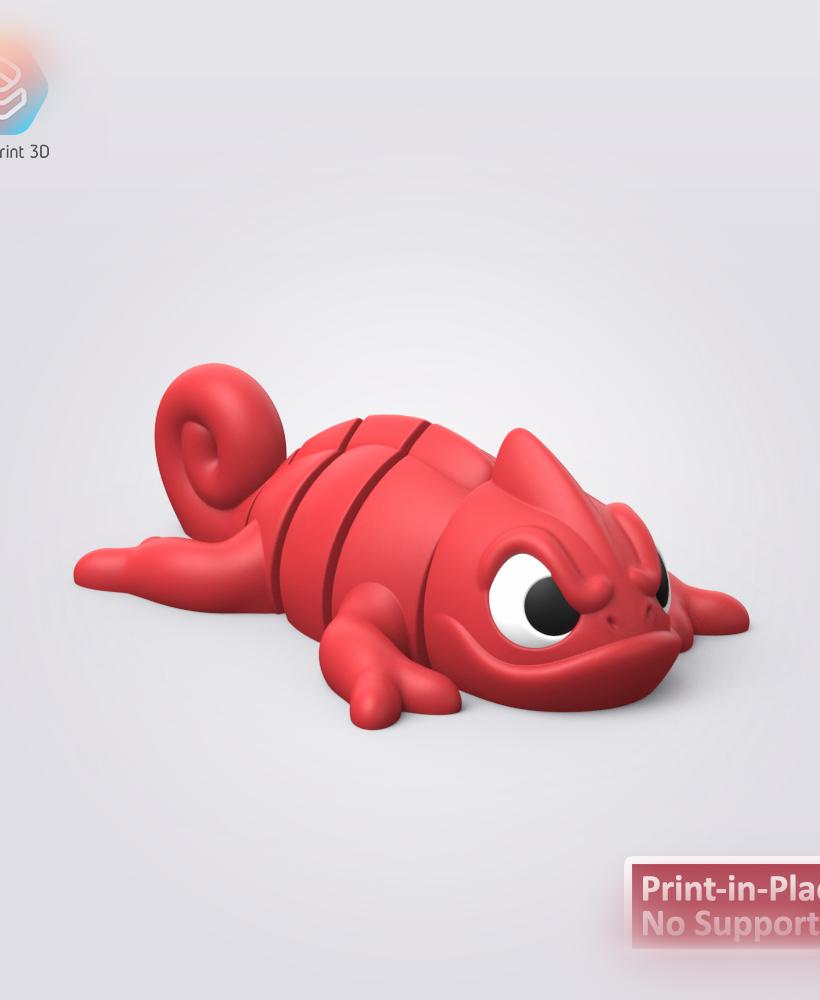 Flexi Baby Angry Chameleon 3d model