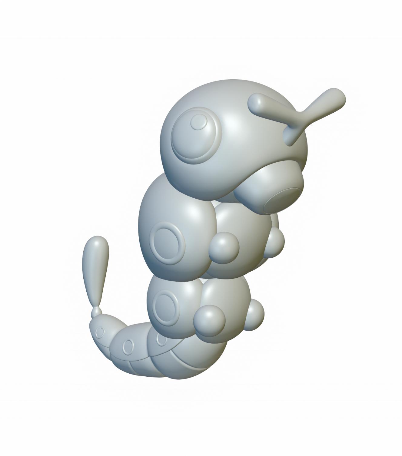 Pokemon Caterpie #10 - Optimized for 3D Printing 3d model