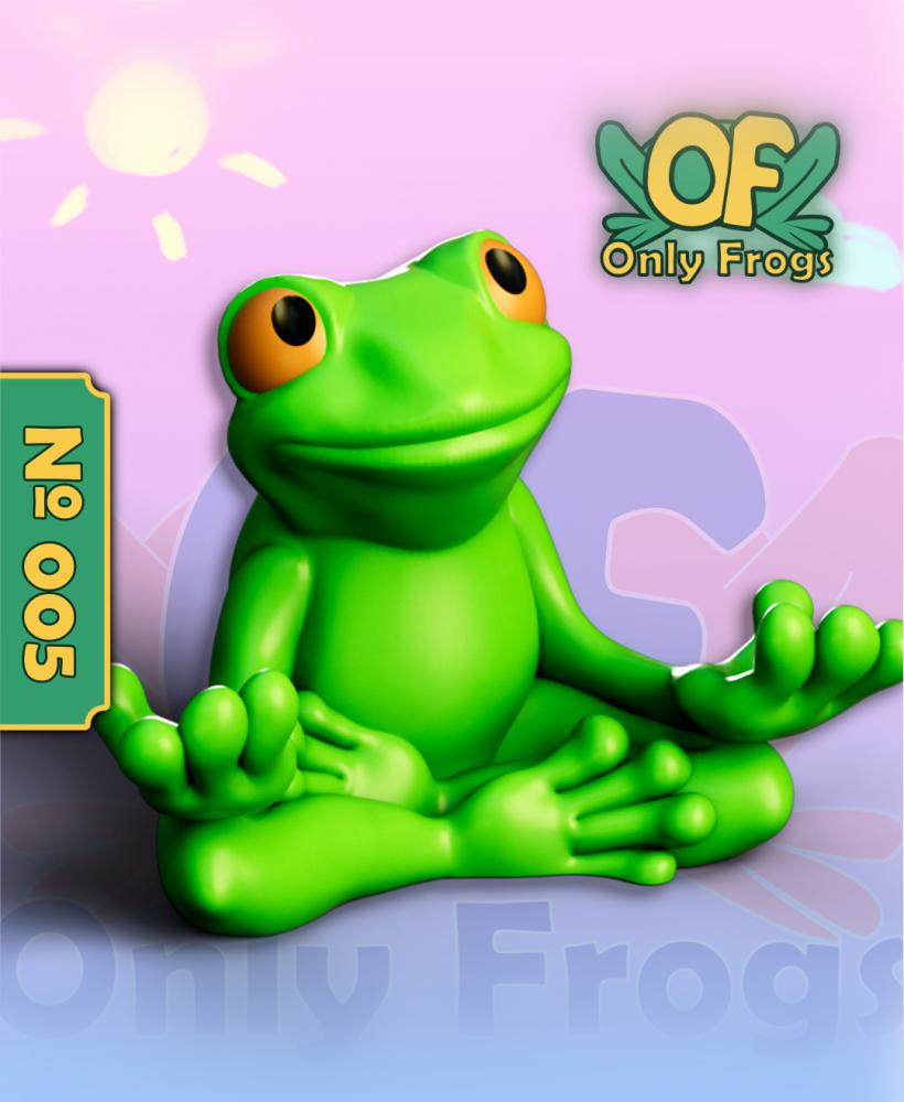 Pen holder Frog buddy 3d model