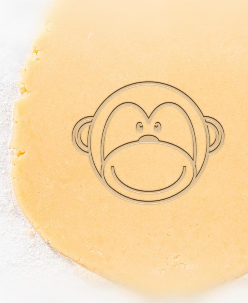 Monkey Face Cookie Cutter, Biscuit Cutter 3d model